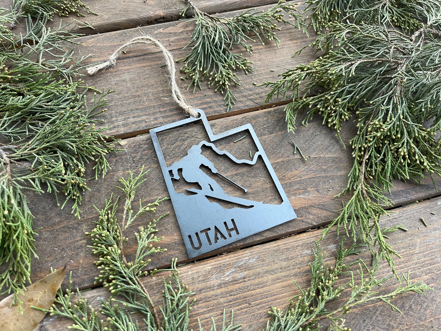 Utah State Ski Mountain Ornament