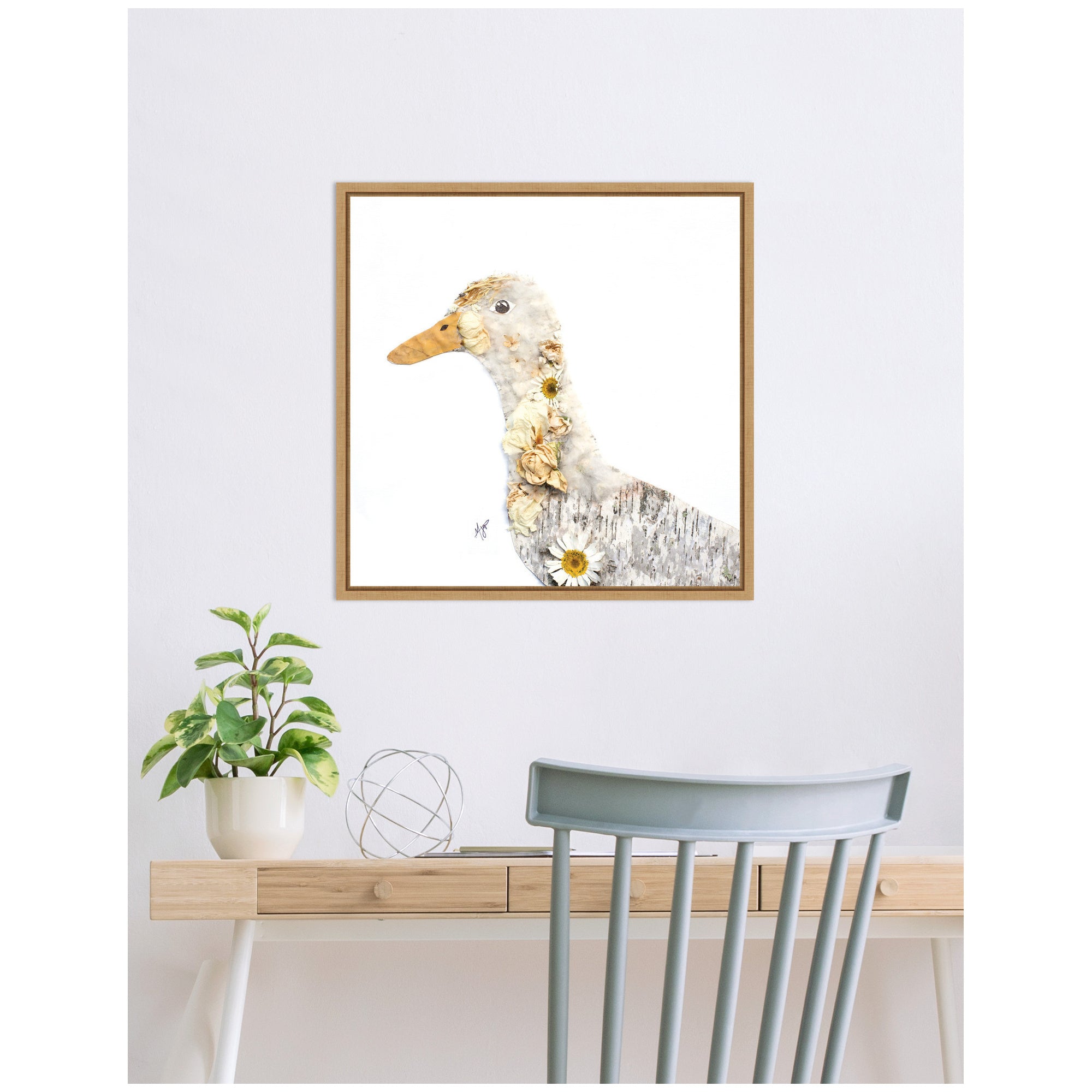 Duck No. 1 by Madeline Jeppesen Framed Canvas Wall Art Print
