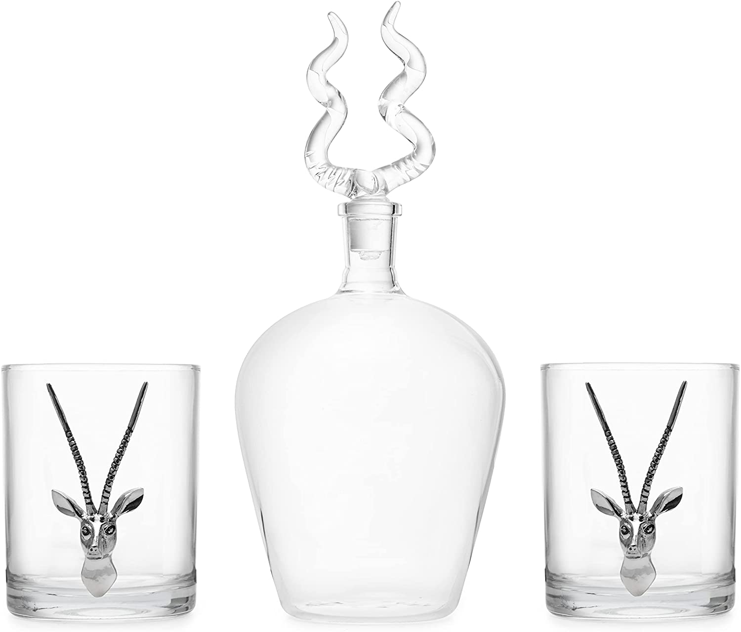 Stag Antler Whiskey Decanter Premium Barware Gift Elegant Drinkware Collection