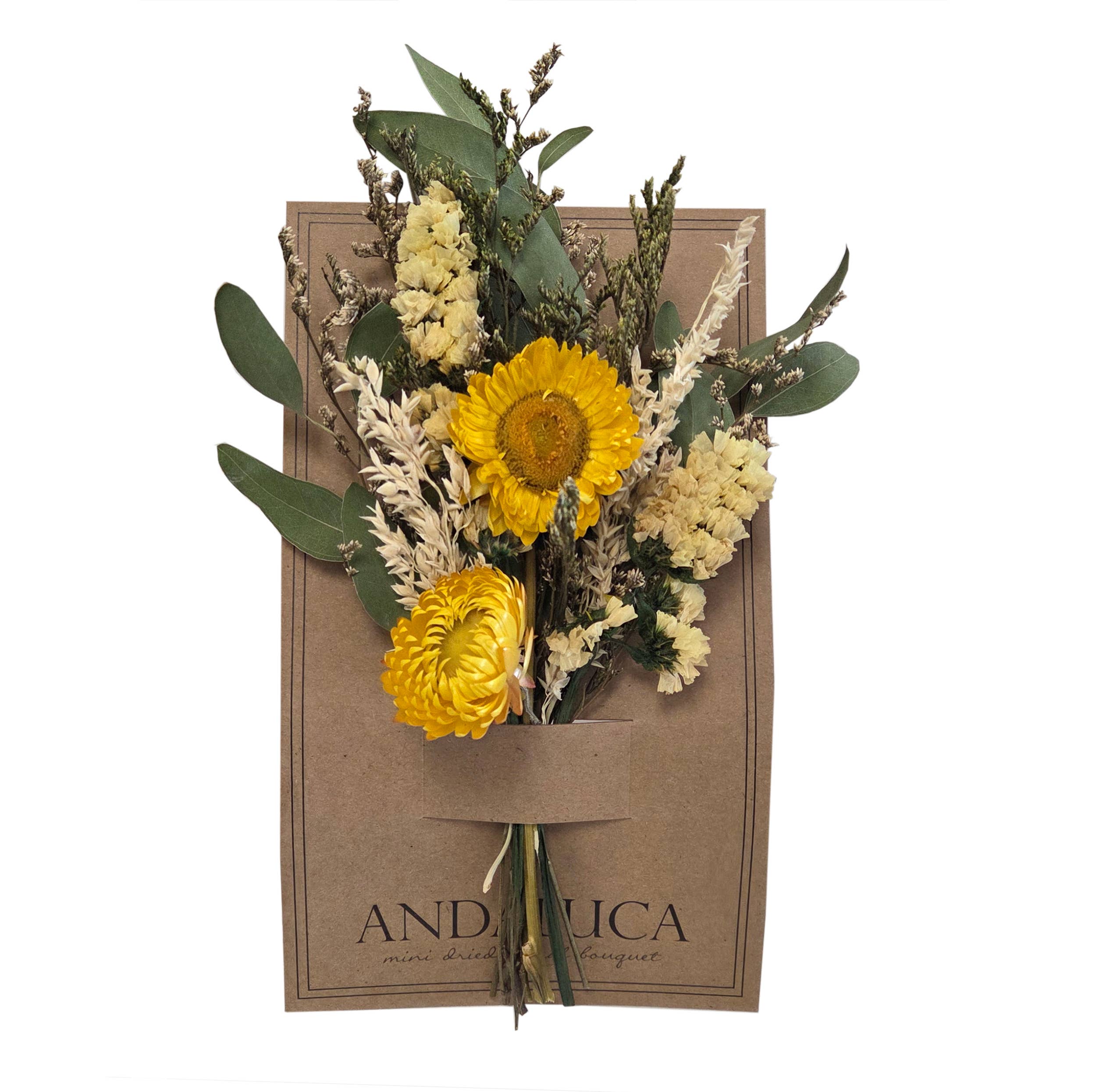 Yellow Strawflower Happy Mini Bouquet #237