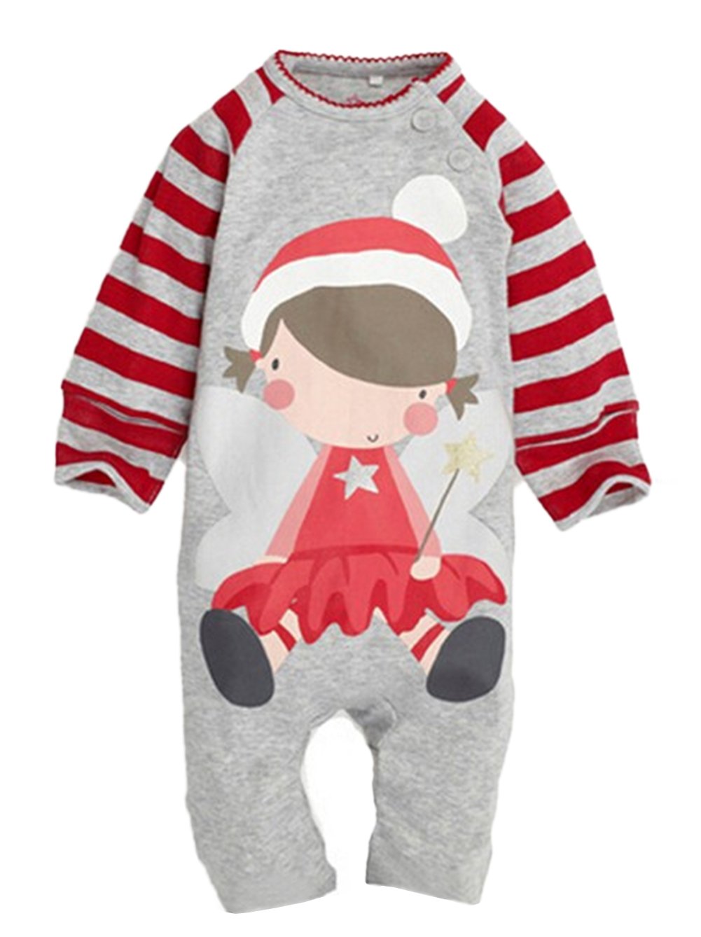 stylesilove Infant Toddler Long Sleeve Soft Cotton Unisex Baby Coverall Jumpsuit