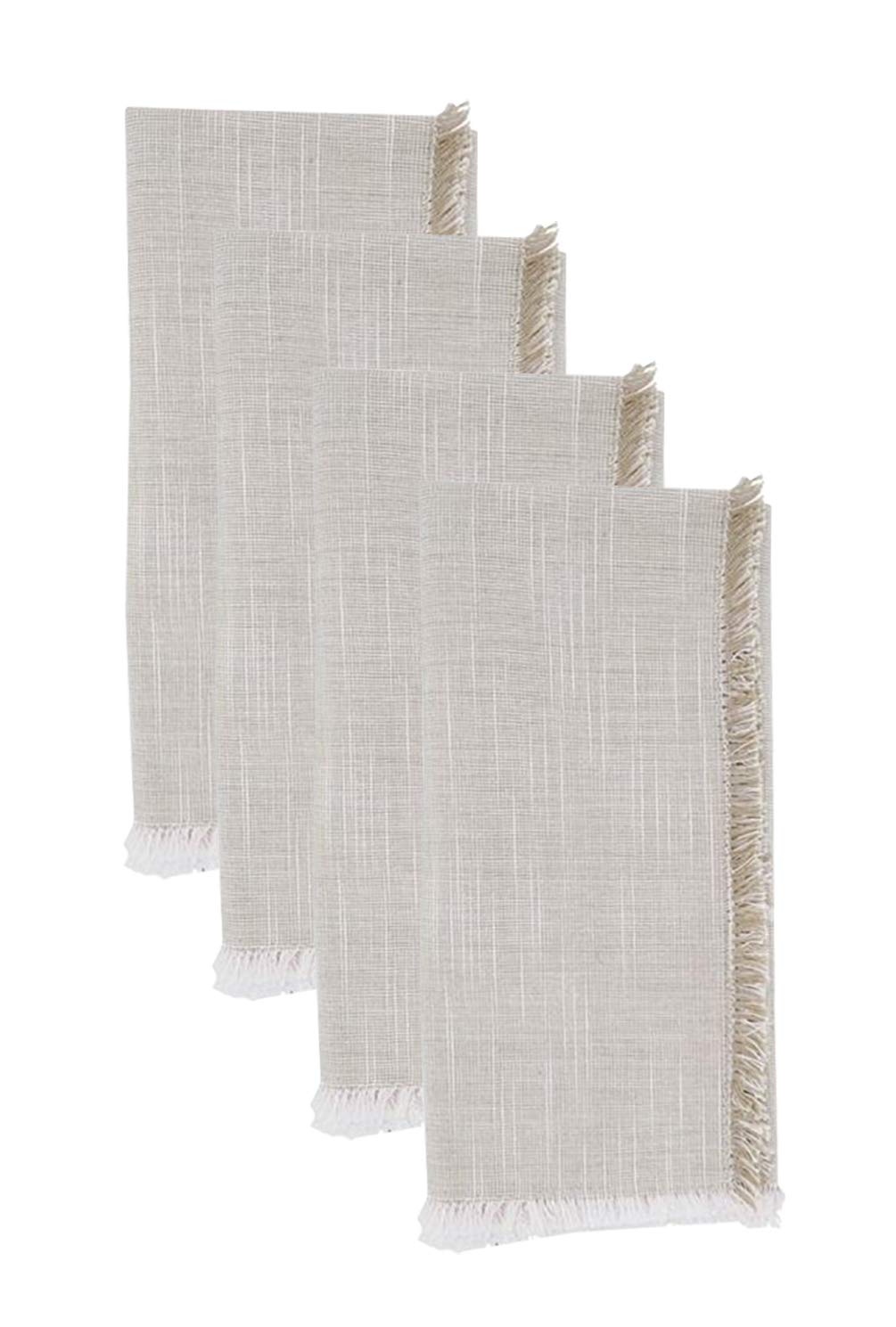 Fennco Styles Contemporary Striped Fringe Cotton Table Runner 13" W x 72" L - Blue Table Cover for Home, Dining Table Décor, Family Gathering, Banquets and Special Events