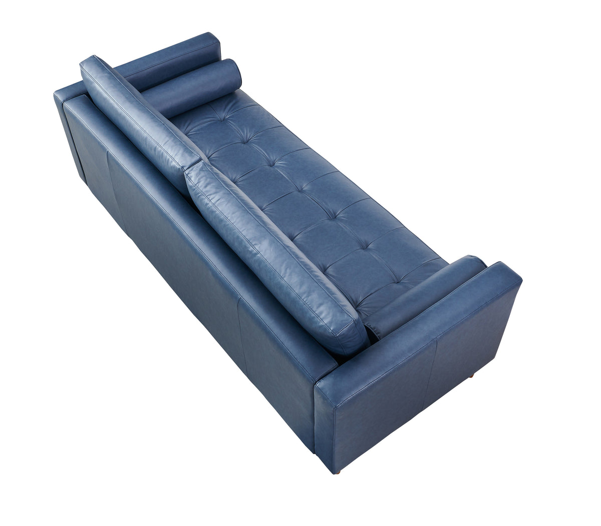 Alessandra Modern Contemporary Eco Leather Sofa - Blue