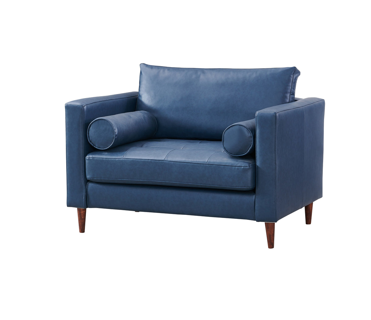 Alessandra Modern Contemporary Eco Leather Arm Chair - Blue
