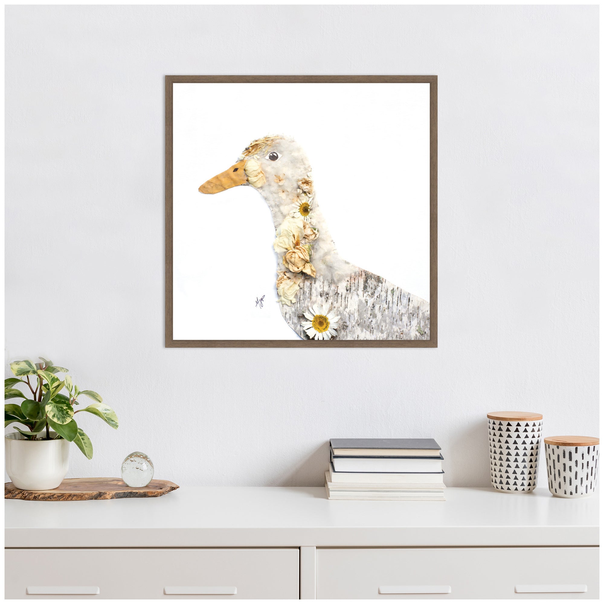 Duck No. 1 by Madeline Jeppesen Framed Canvas Wall Art Print