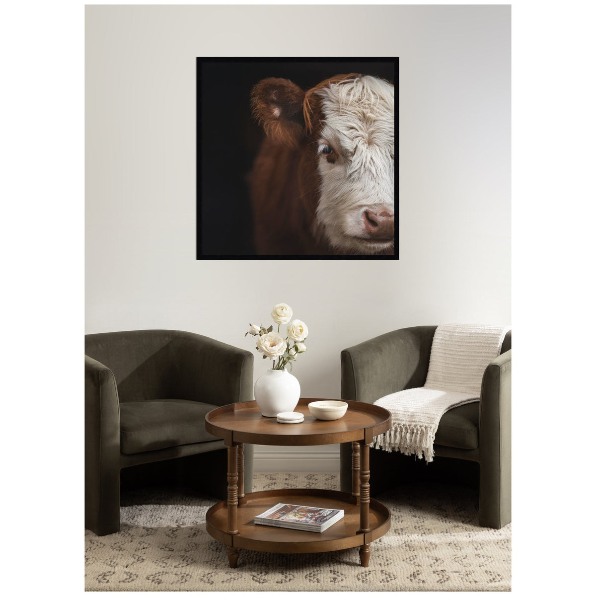 Cow Close by Emiko and Mark Franzen F2 Images Framed Wall Art Print