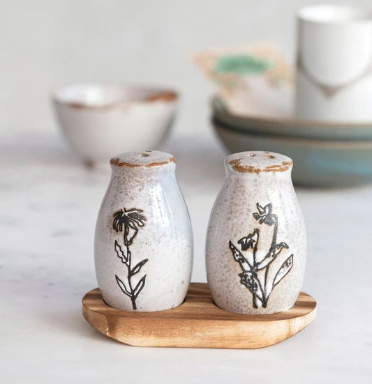 Salt & Pepper Shaker w/ Tray