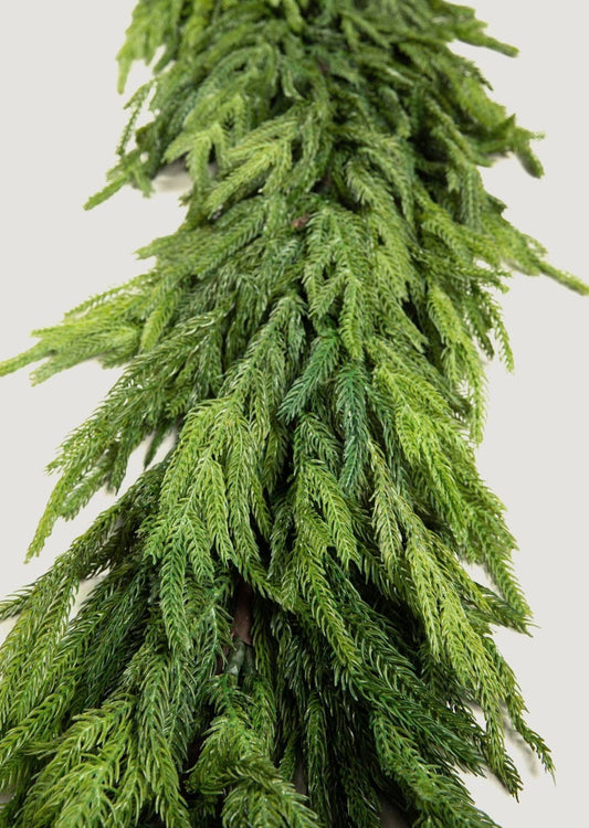 Afloral Real Touch Deluxe Norfolk Pine Garland - 96"