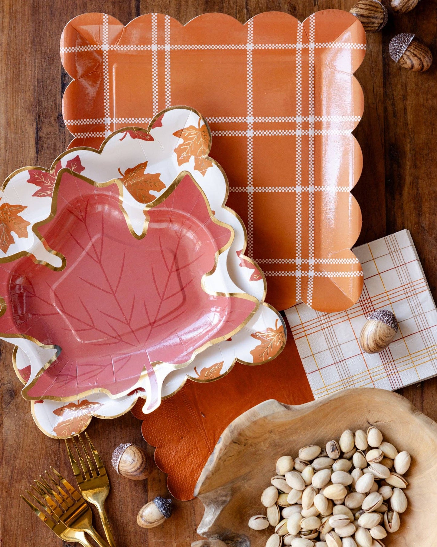 Falling Leaves Paper Plate