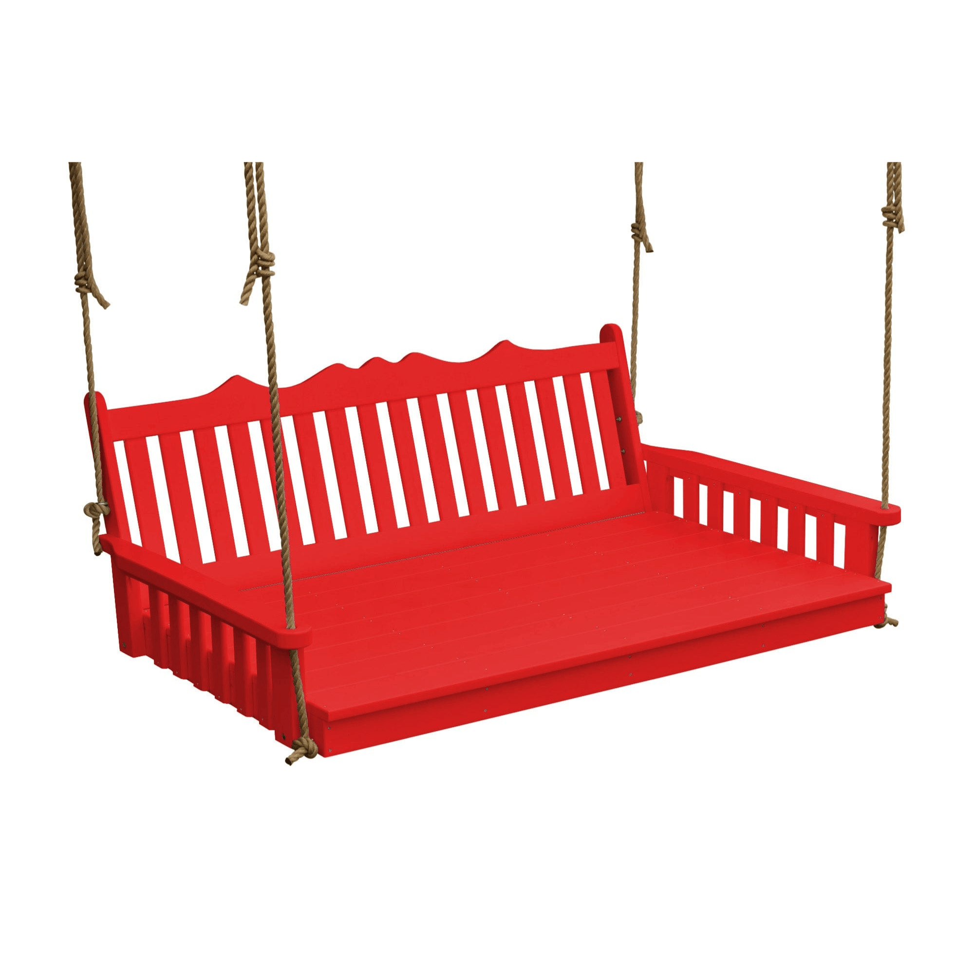 Keystone Amish Co. 5 Foot York Recycled Plastic Swing Bed, Bright Red