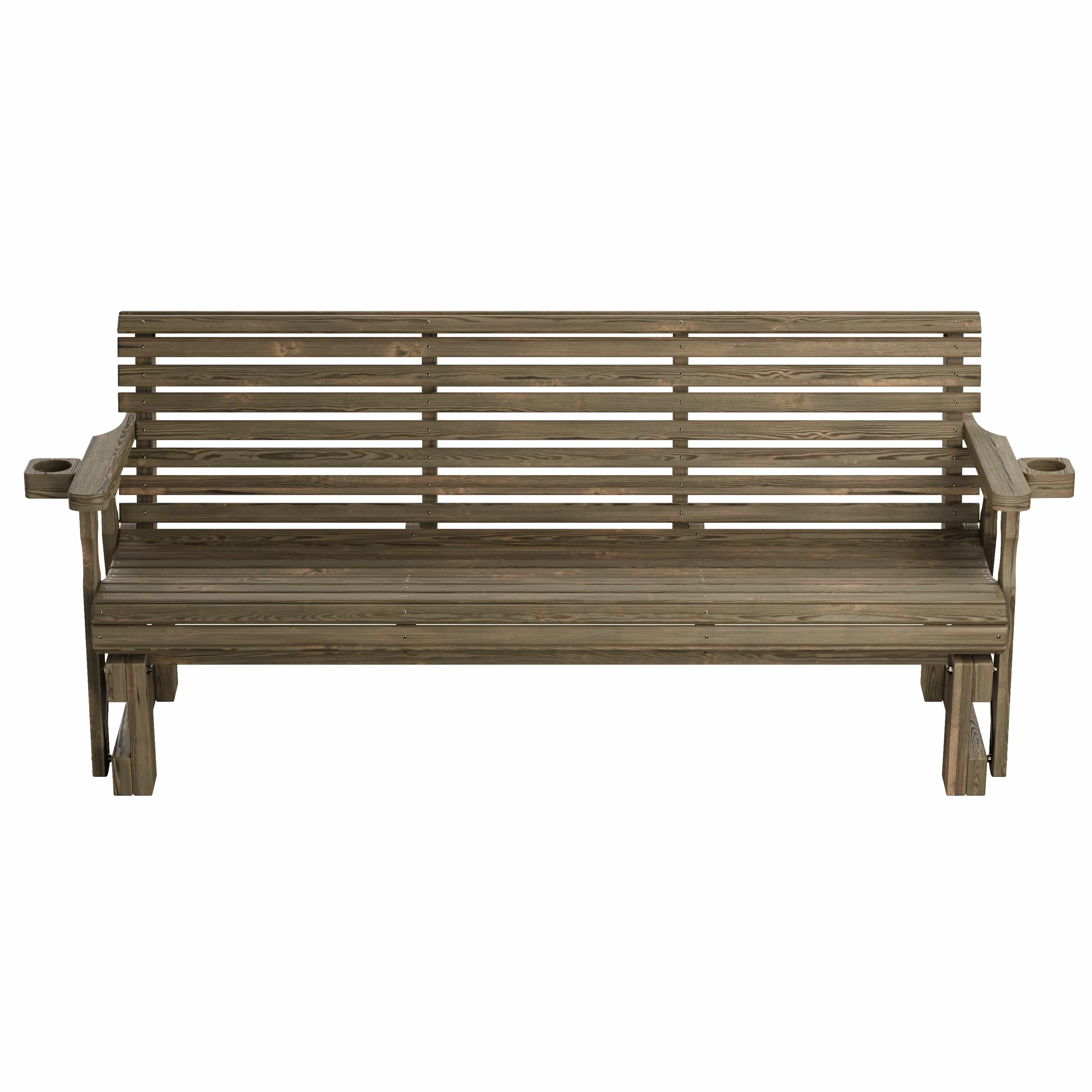 Amish Casual Heavy Duty Roll Back 6 Foot Treated Porch Glider