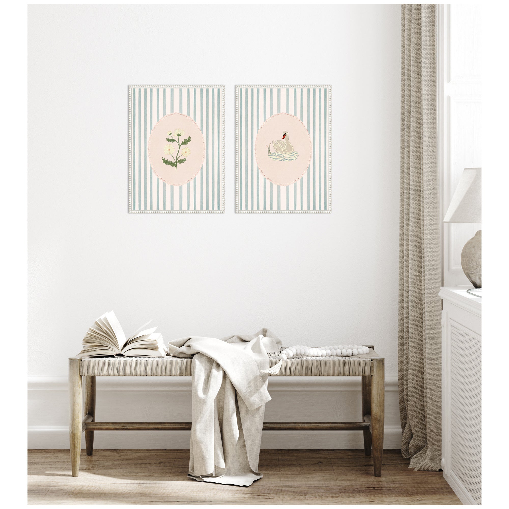 Striped Heritage 2 Piece Framed Canvas Wall Art Set by Nikita Jariwala