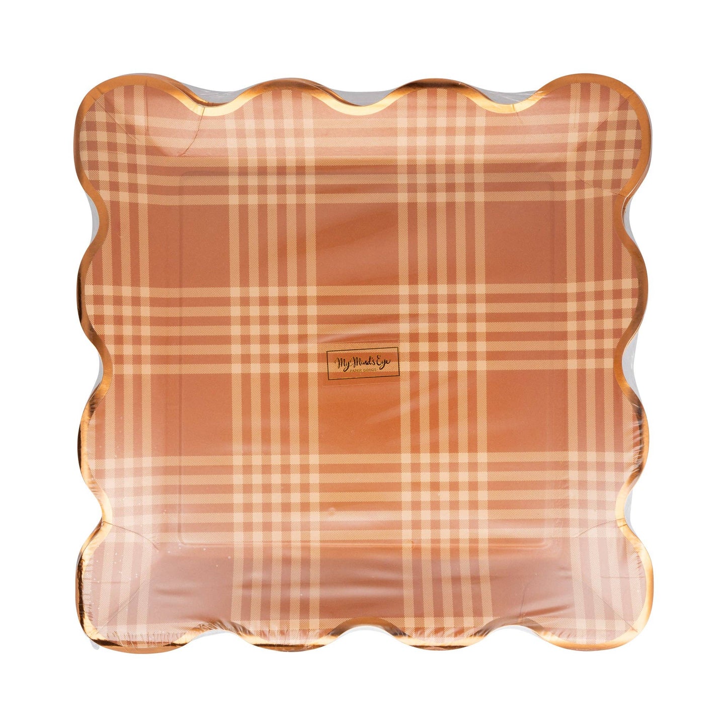 Plaid Paper Plate