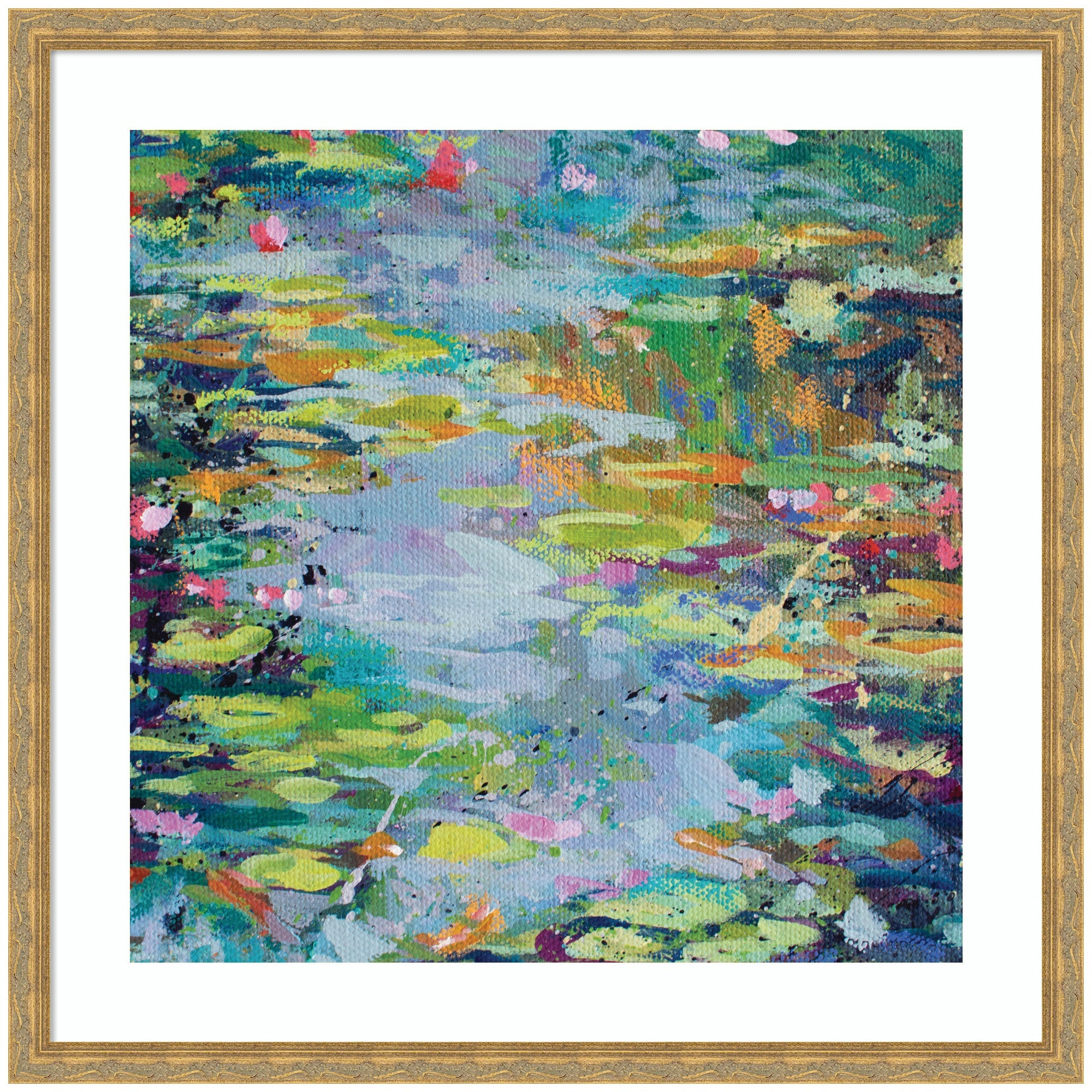 Framed Art Waterlilies at Giverny by Rachel Christopoulous