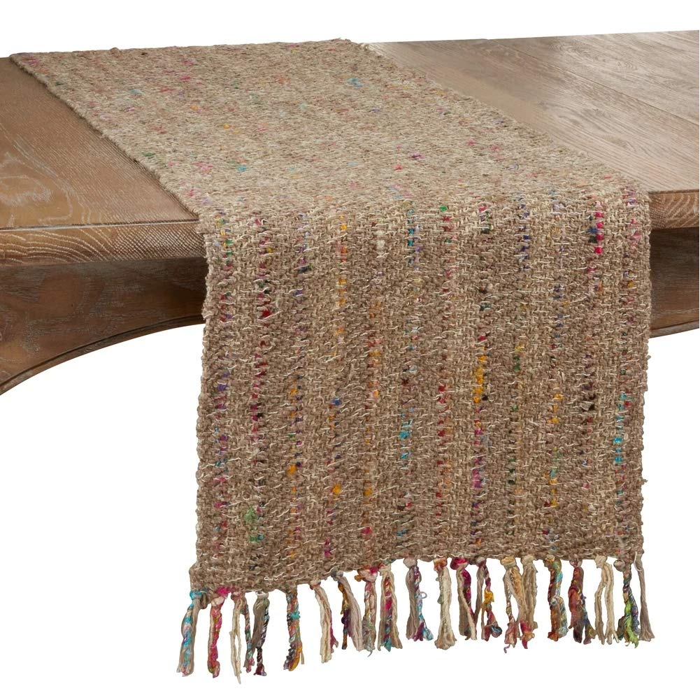 Lush Thin Striped 100% Cotton Table Runner 16 x 72 Inch – Table Cover for Home Décor, Dining Table, Banquets, Holidays and Special Events