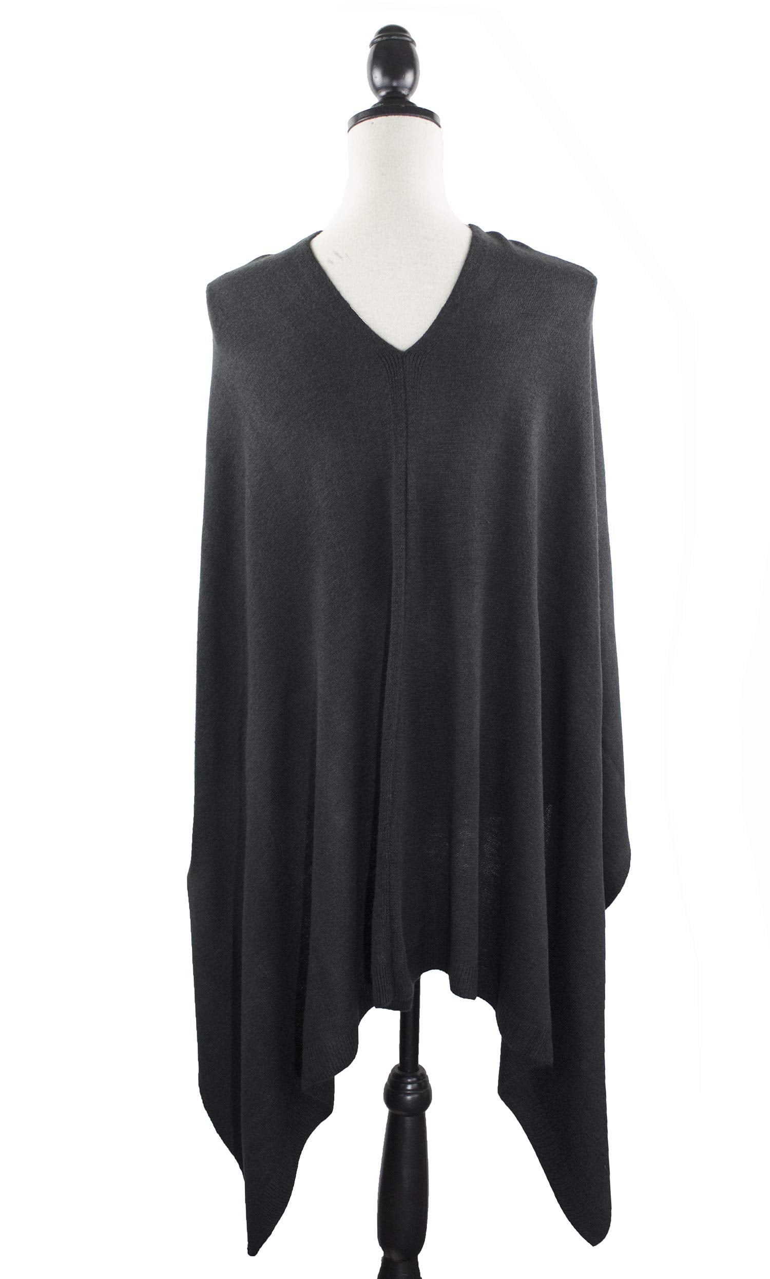 stylesilove Women Ultra Soft Knit Poncho Sweater Pullover Cardigan Lightweight Wrap Topper for All Season