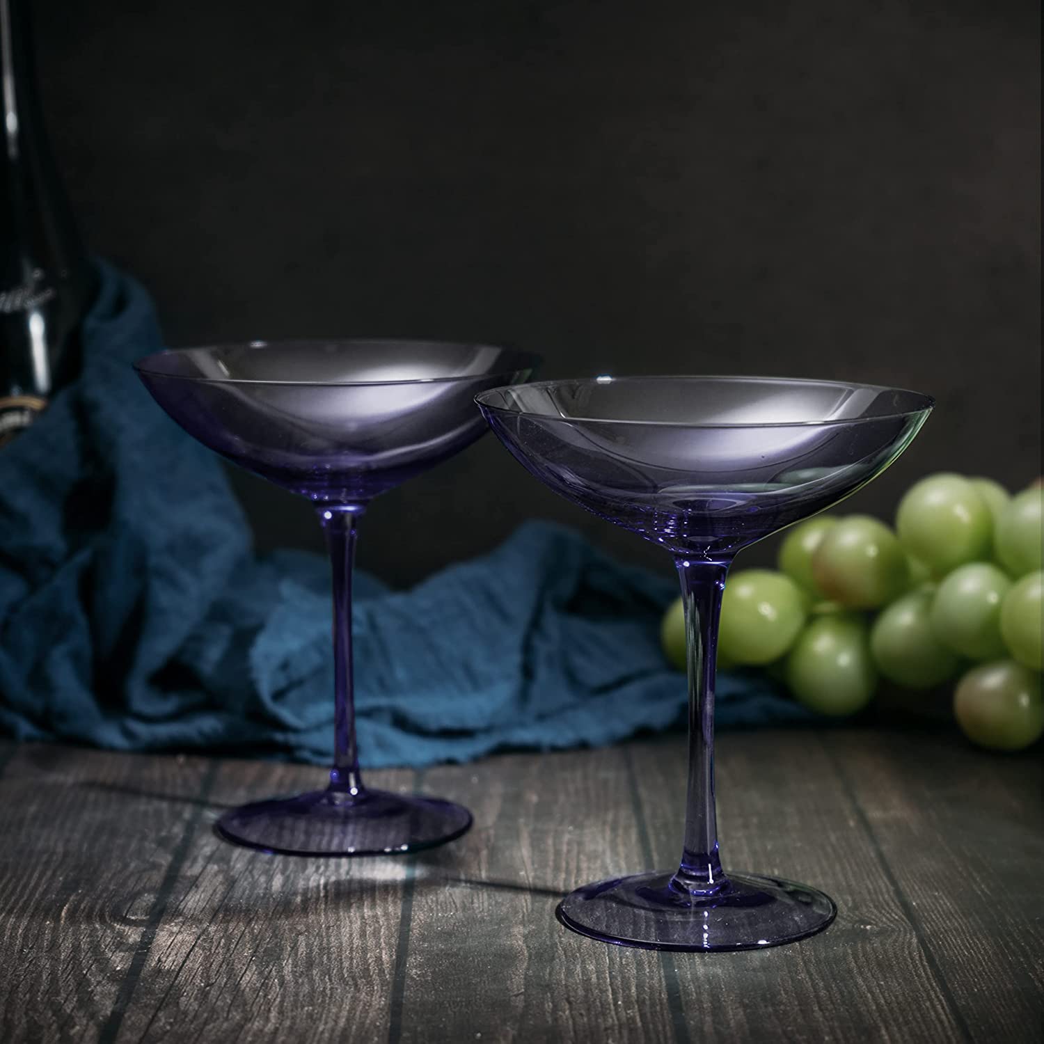 Champagne Coupes 12OZ By Colorful Champagne Glasses Prosecco Mimosa Glasses Set Cock