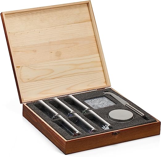 Tequila Shot Glass Salt Gift Set For Men Women Six Agave Shot Glasses Knife For Limes One Skull Coas