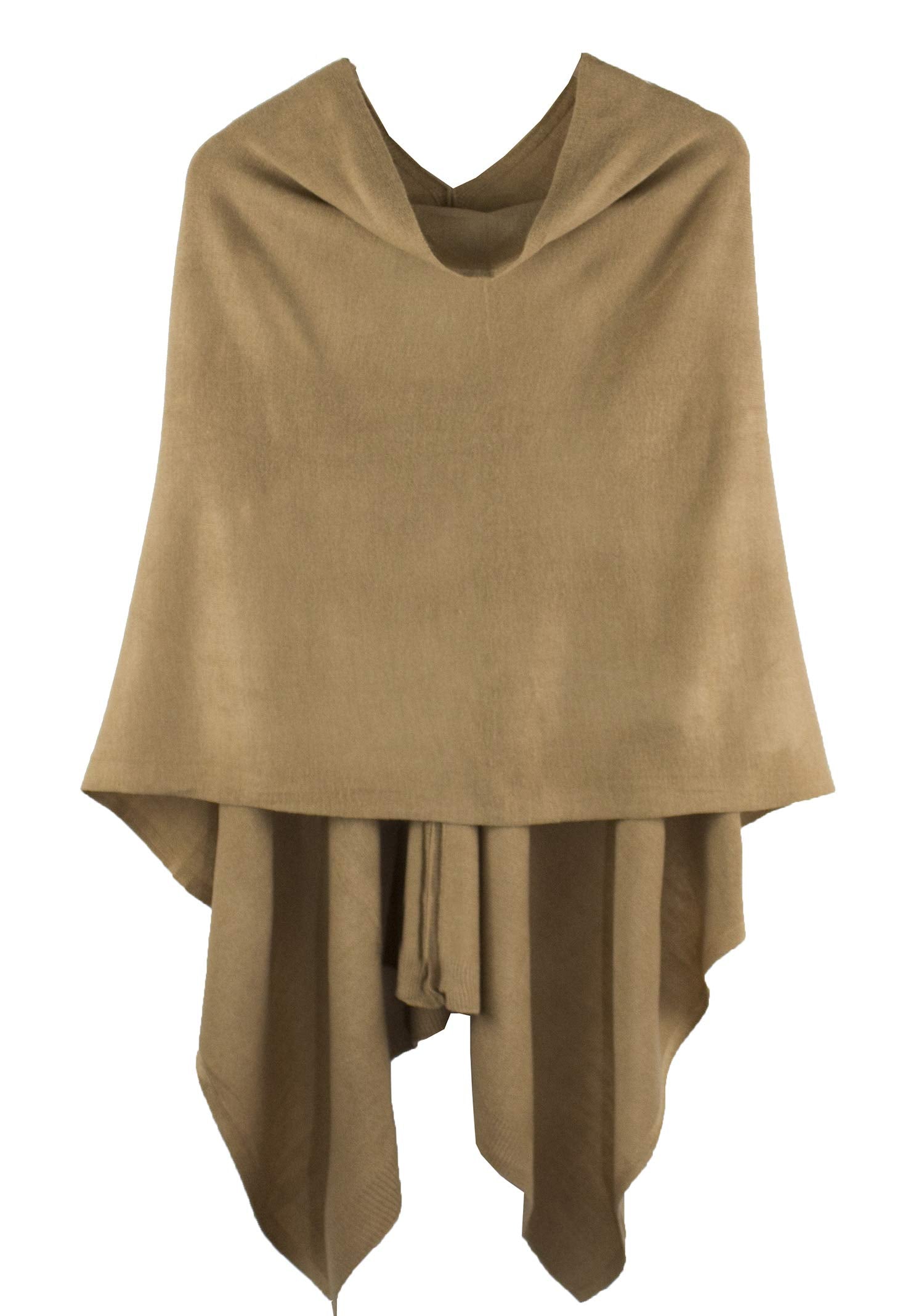 stylesilove Women Ultra Soft Knit Poncho Sweater Pullover Cardigan Lightweight Wrap Topper for All Season