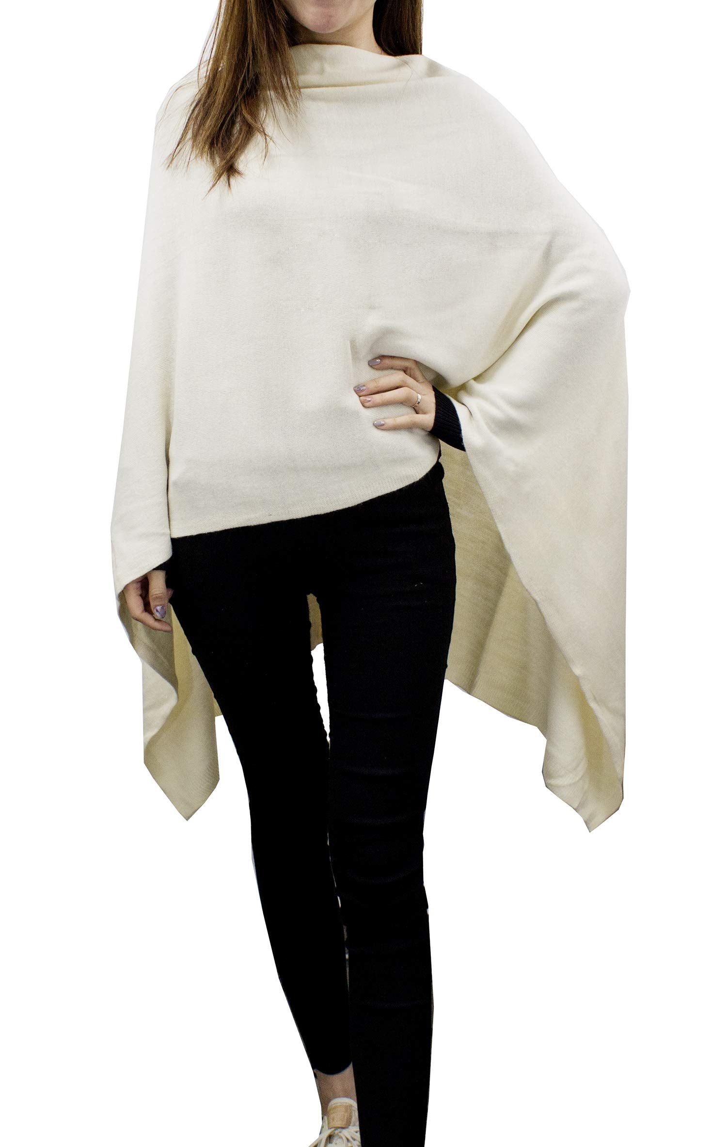 stylesilove Women Ultra Soft Knit Poncho Sweater Pullover Cardigan Lightweight Wrap Topper for All Season