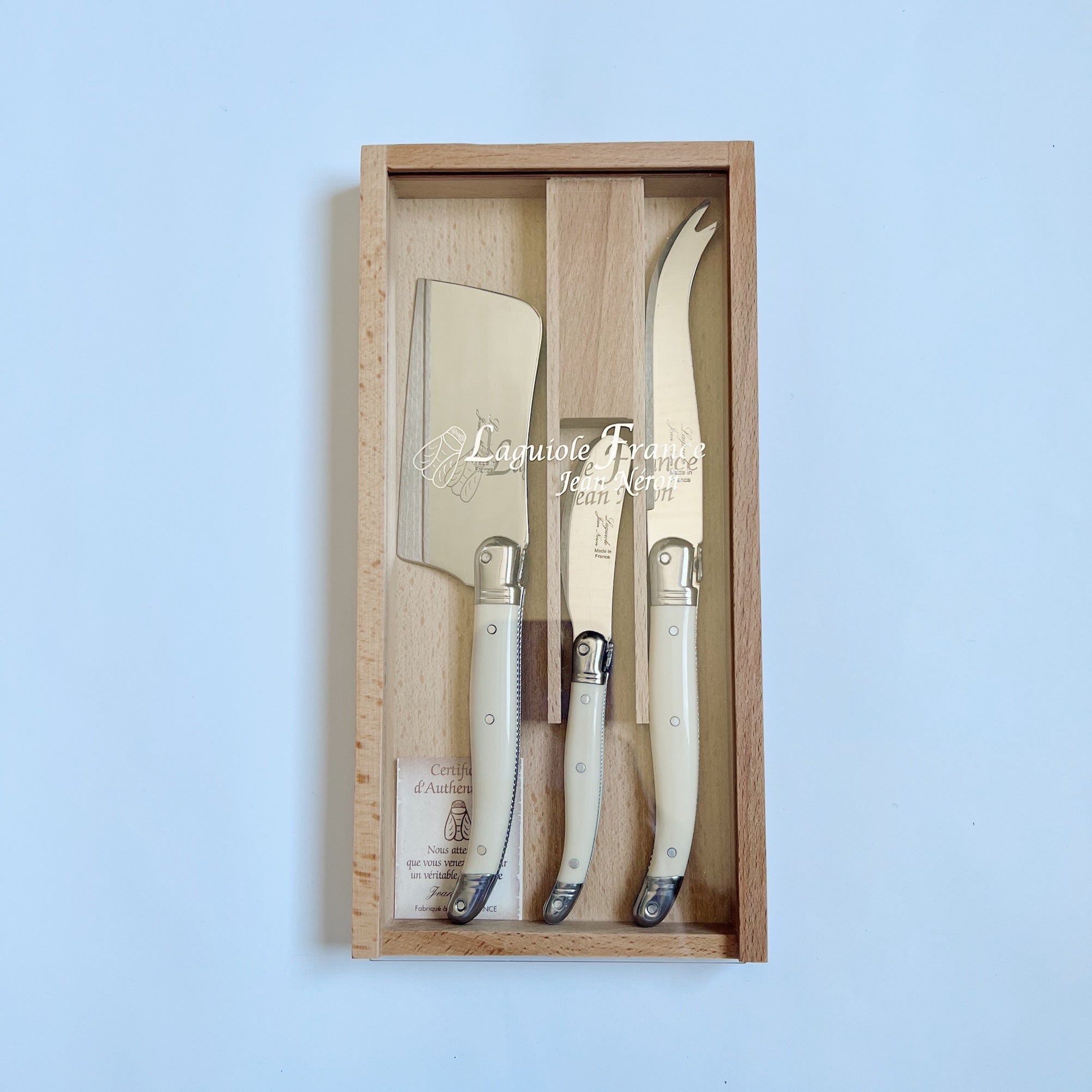 Laguiole Large Forktipped Cheese Platine - Ivory