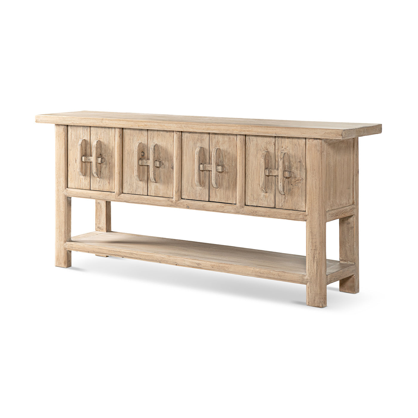 Rowan 60' Solid Reclaimed Pine Sideboard with Lower Shelf Heritage Light Natural Brown