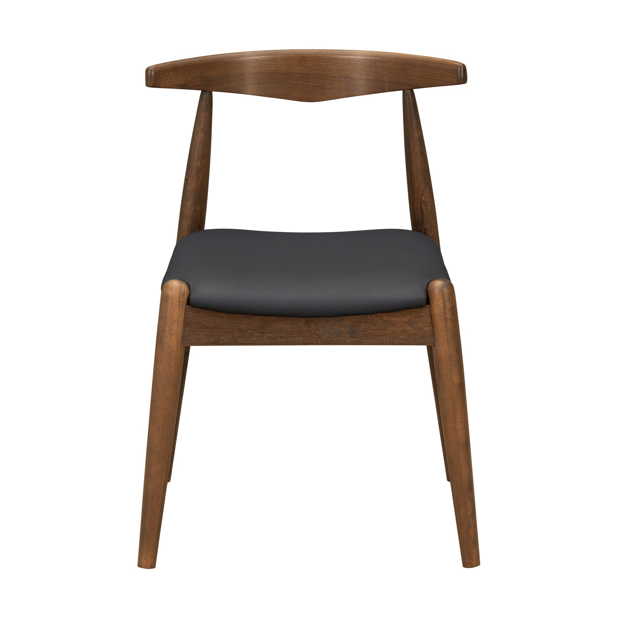 5-Piece Dining Set with Rubberwood Frame and Faux Leather Chairs
