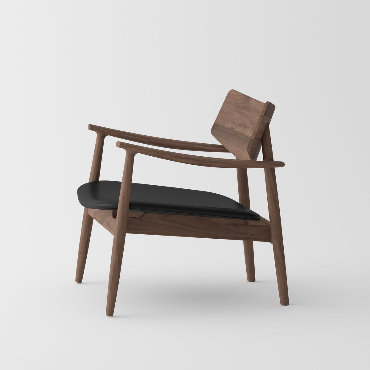 Isabella Mid Century Leisure Chair - Solid American Black Walnut
