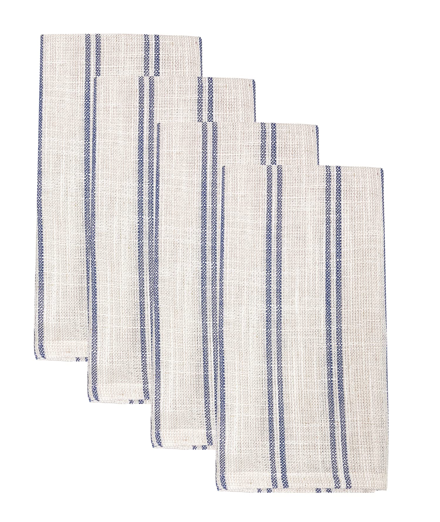 Fennco Styles Modern Striped Linen Blend Table Runner 16" W x 54" L - Beige Woven Table Cover for Home Décor, Dining Table, Banquets, Family Gathering and Special Events