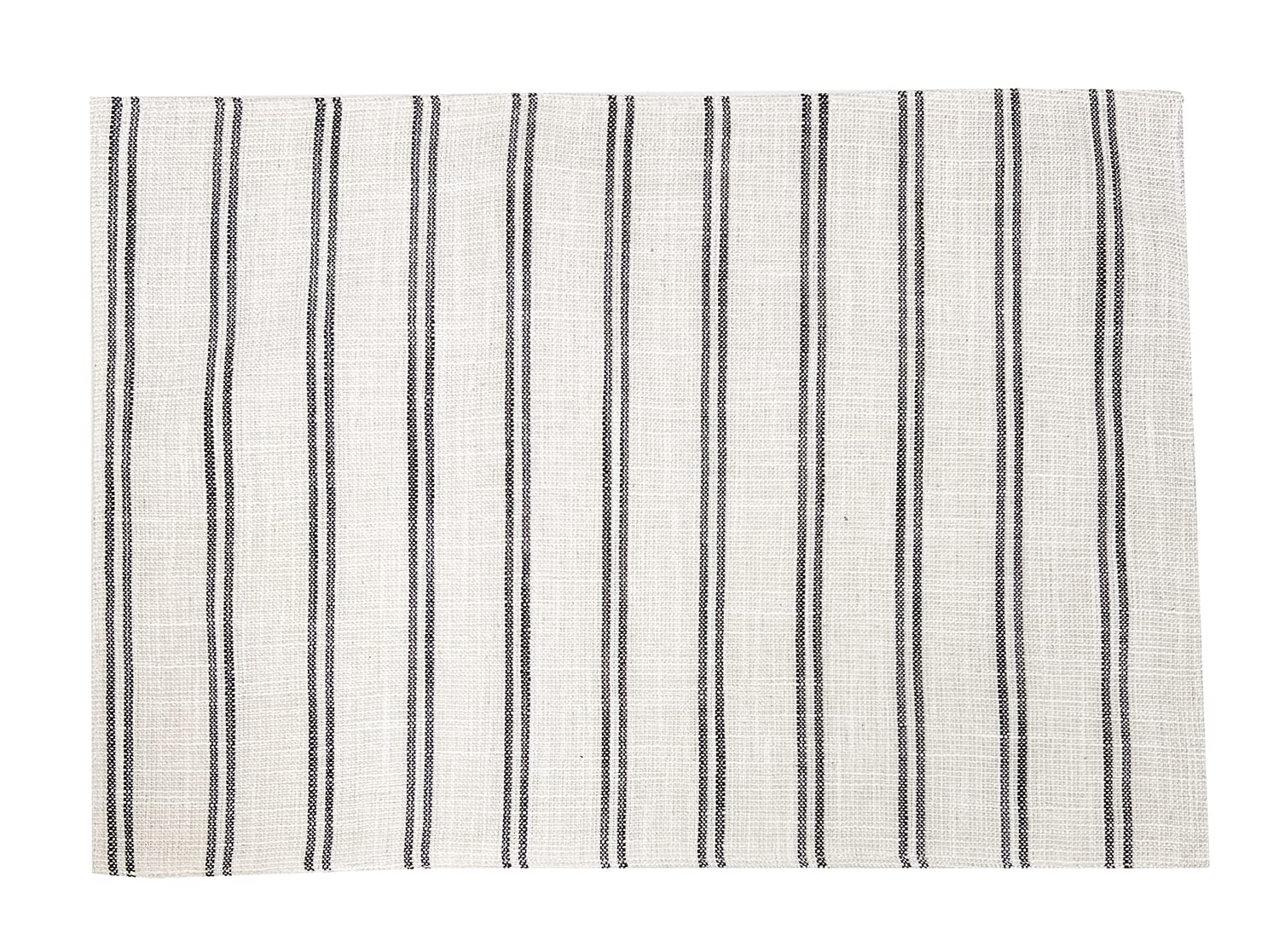 Fennco Styles Modern Striped Linen Blend Table Runner 16" W x 54" L - Beige Woven Table Cover for Home Décor, Dining Table, Banquets, Family Gathering and Special Events