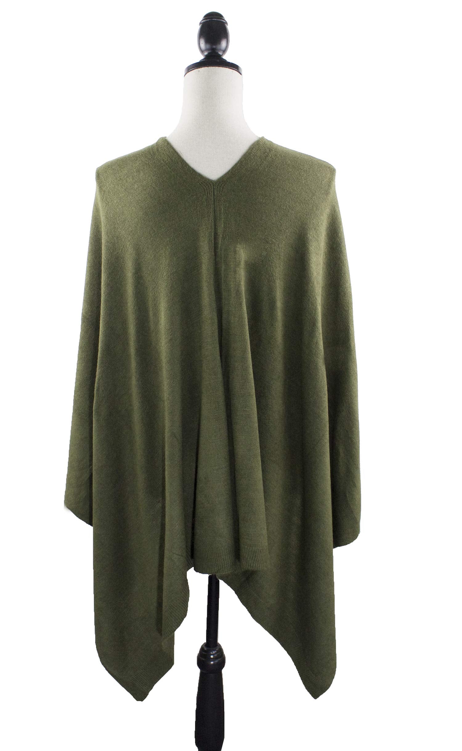 stylesilove Women Ultra Soft Knit Poncho Sweater Pullover Cardigan Lightweight Wrap Topper for All Season