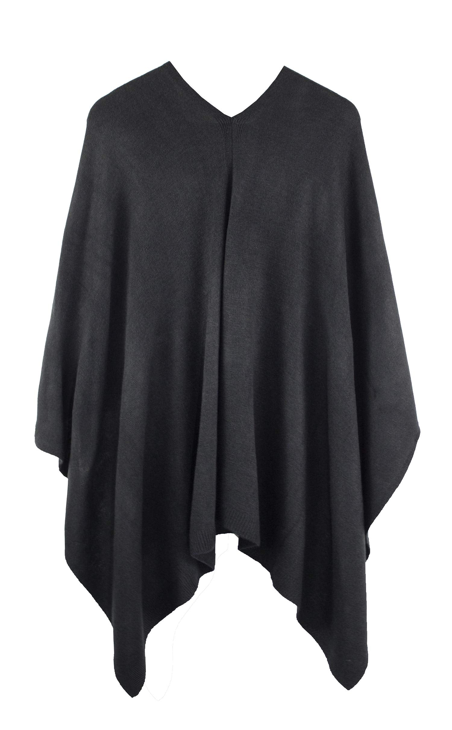 stylesilove Women Ultra Soft Knit Poncho Sweater Pullover Cardigan Lightweight Wrap Topper for All Season