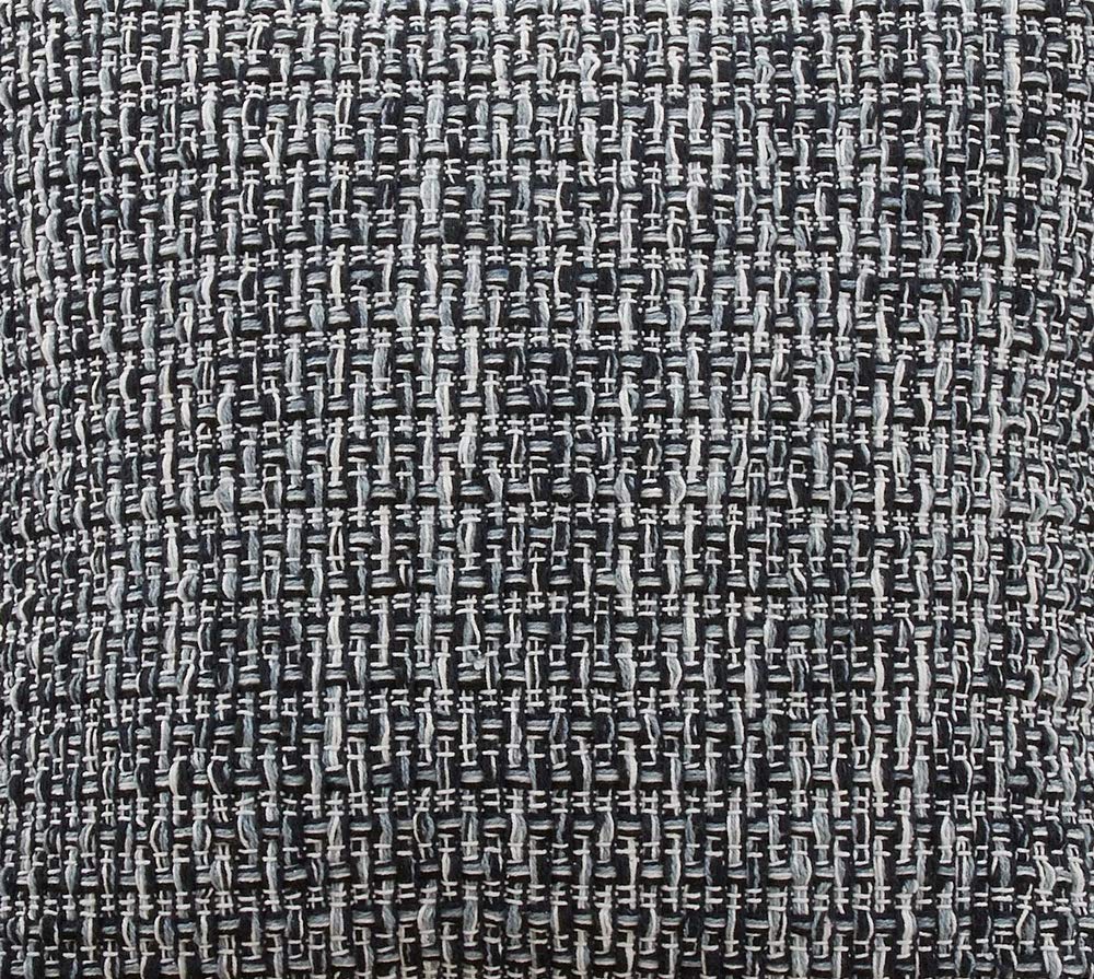 Fennco Styles Woven Textured Tassel Cotton Decorative Throw Pillow Cover 22" W x 22" L - Navy Blue Cushion Case for Home, Couch, Bedroom, Living Room and Office Décor
