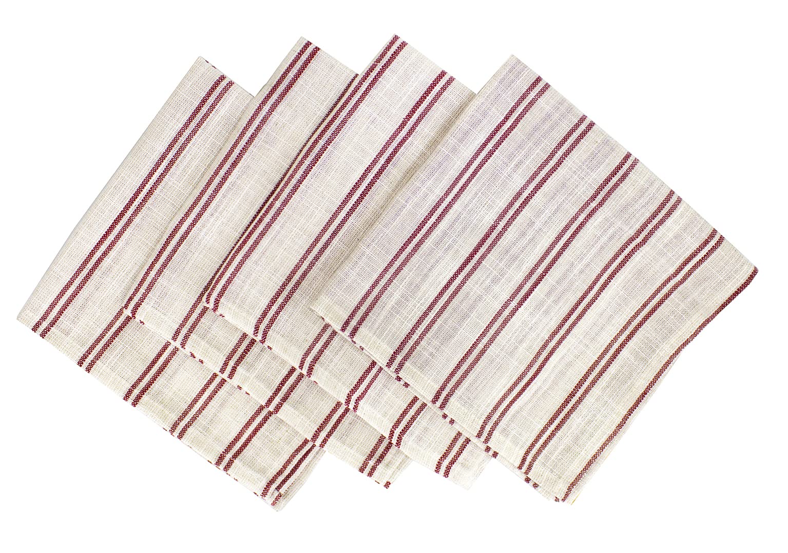 Fennco Styles Modern Striped Linen Blend Table Runner 16" W x 54" L - Beige Woven Table Cover for Home Décor, Dining Table, Banquets, Family Gathering and Special Events