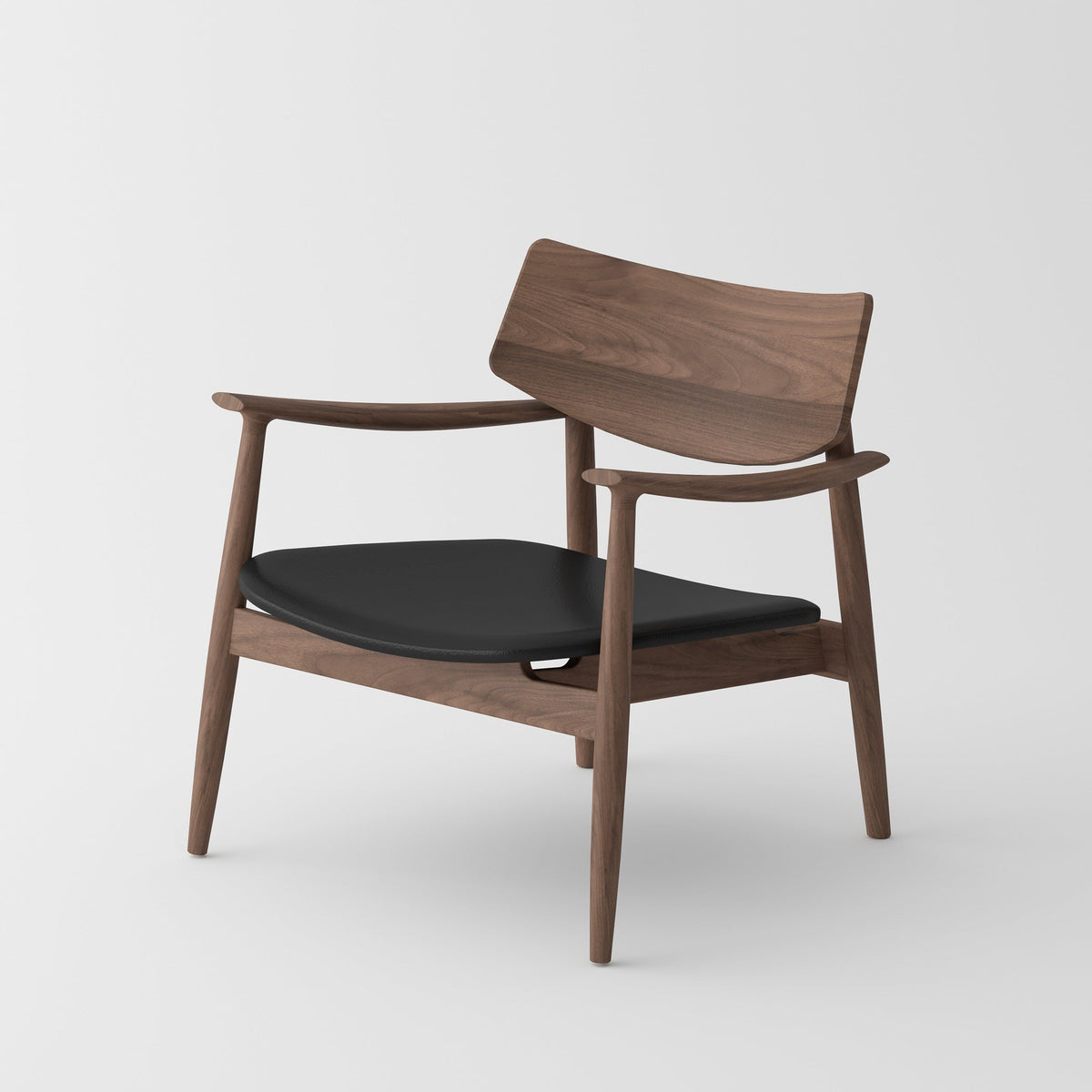 Isabella Mid Century Leisure Chair - Solid American Black Walnut