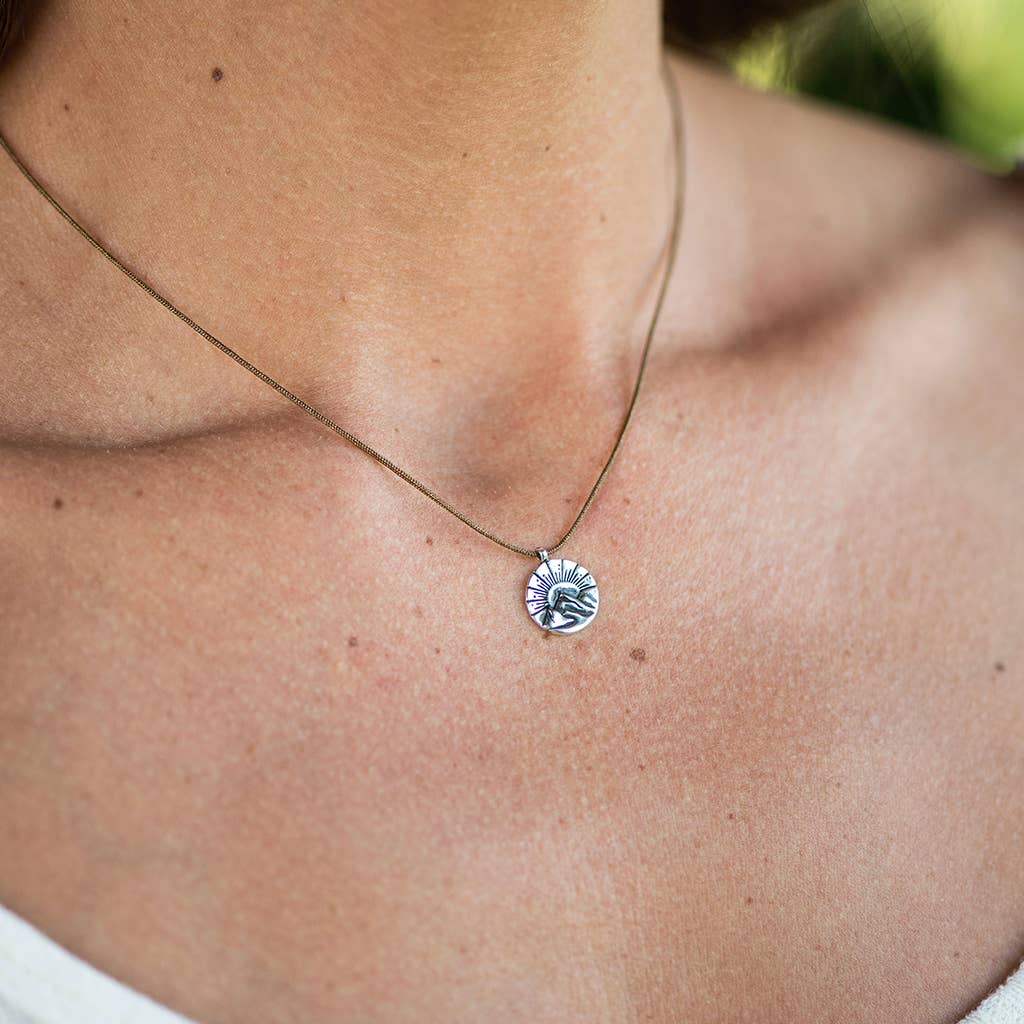 Tiny Charm - Mountain Sunrise Necklace