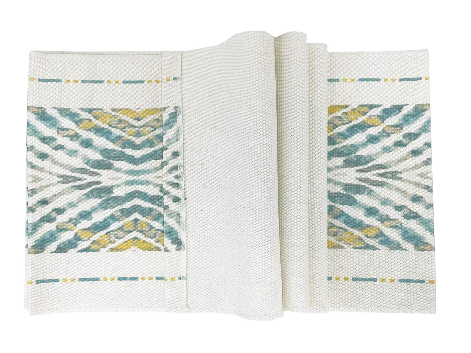 Fennco Styles Diamond Print Braided Cotton Placemats 14" W x 19" L, Set of 4