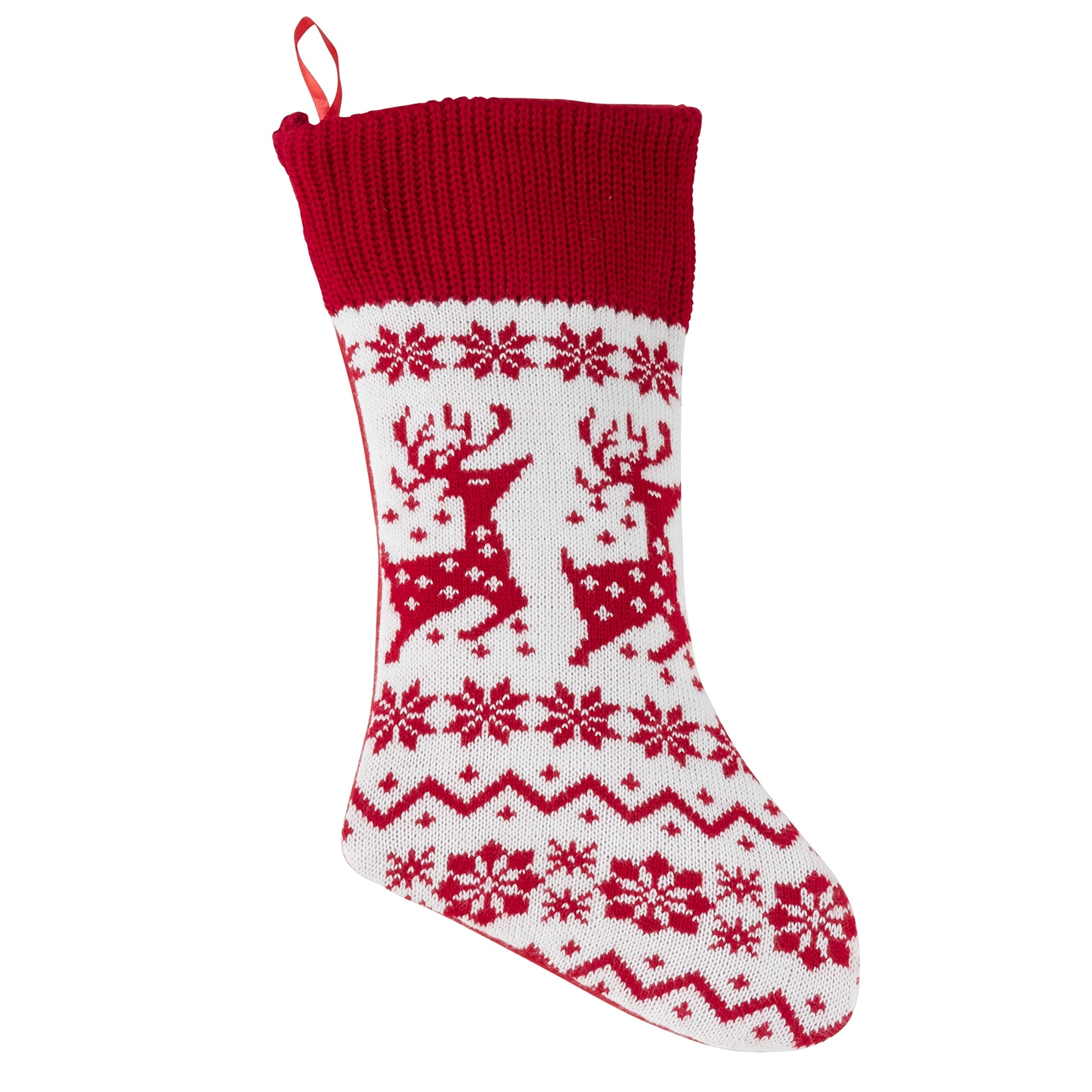 Fennco Styles Holiday Christmas Knit Sweater Hanging Stocking - Sold per 1