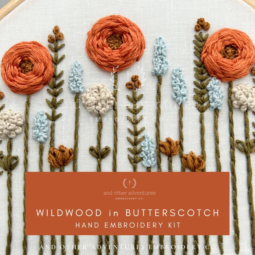 Hand Embroidery Kit - Wildwood in Butterscotch