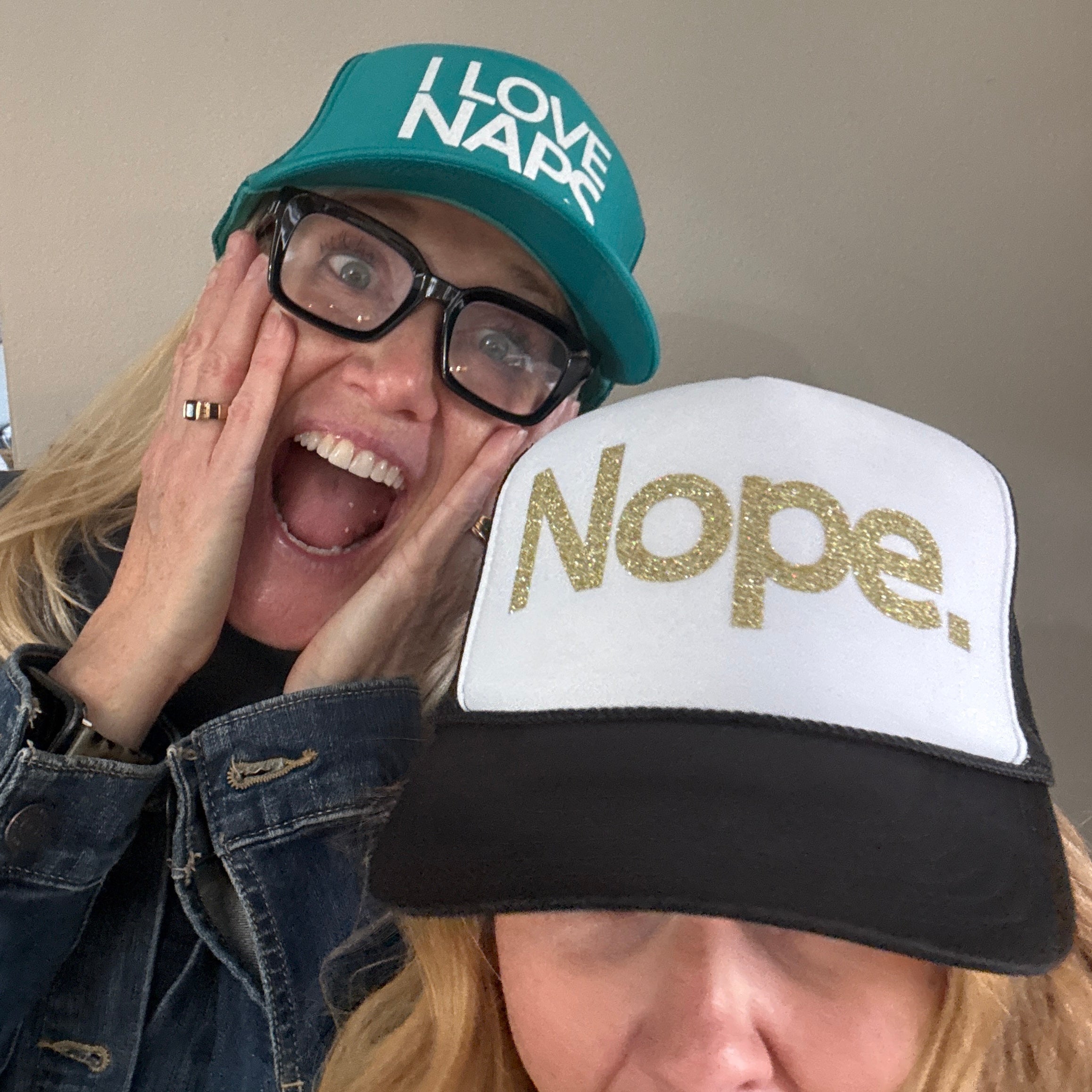 Midlifers Nope. black and white trucker hat