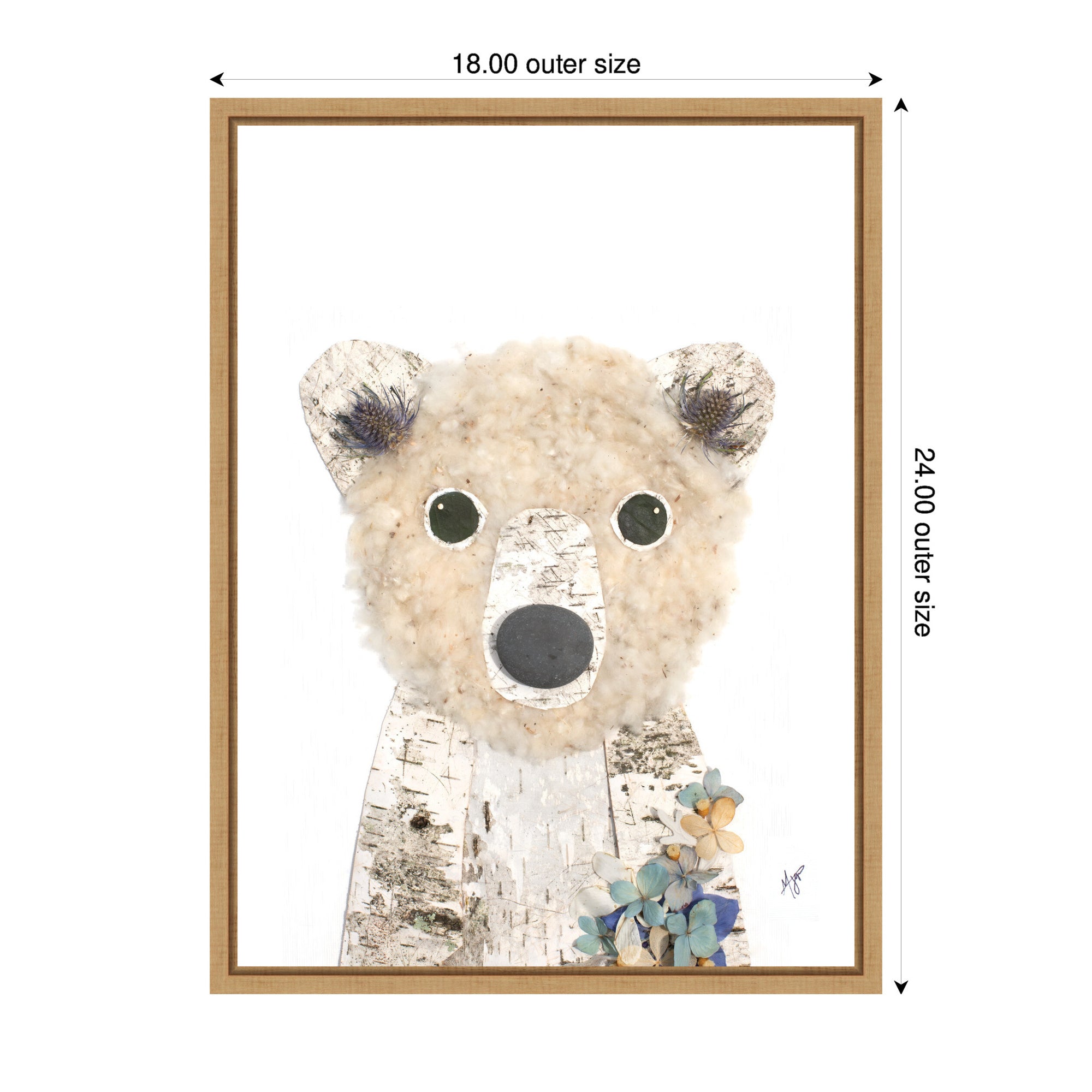 Polar Bear by Madeline Jeppesen Framed Canvas Wall Art Print