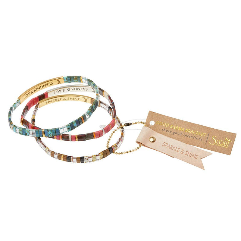 Good Karma Miyuki Bracelet | Sparkle & Shine - Topaz/Gold