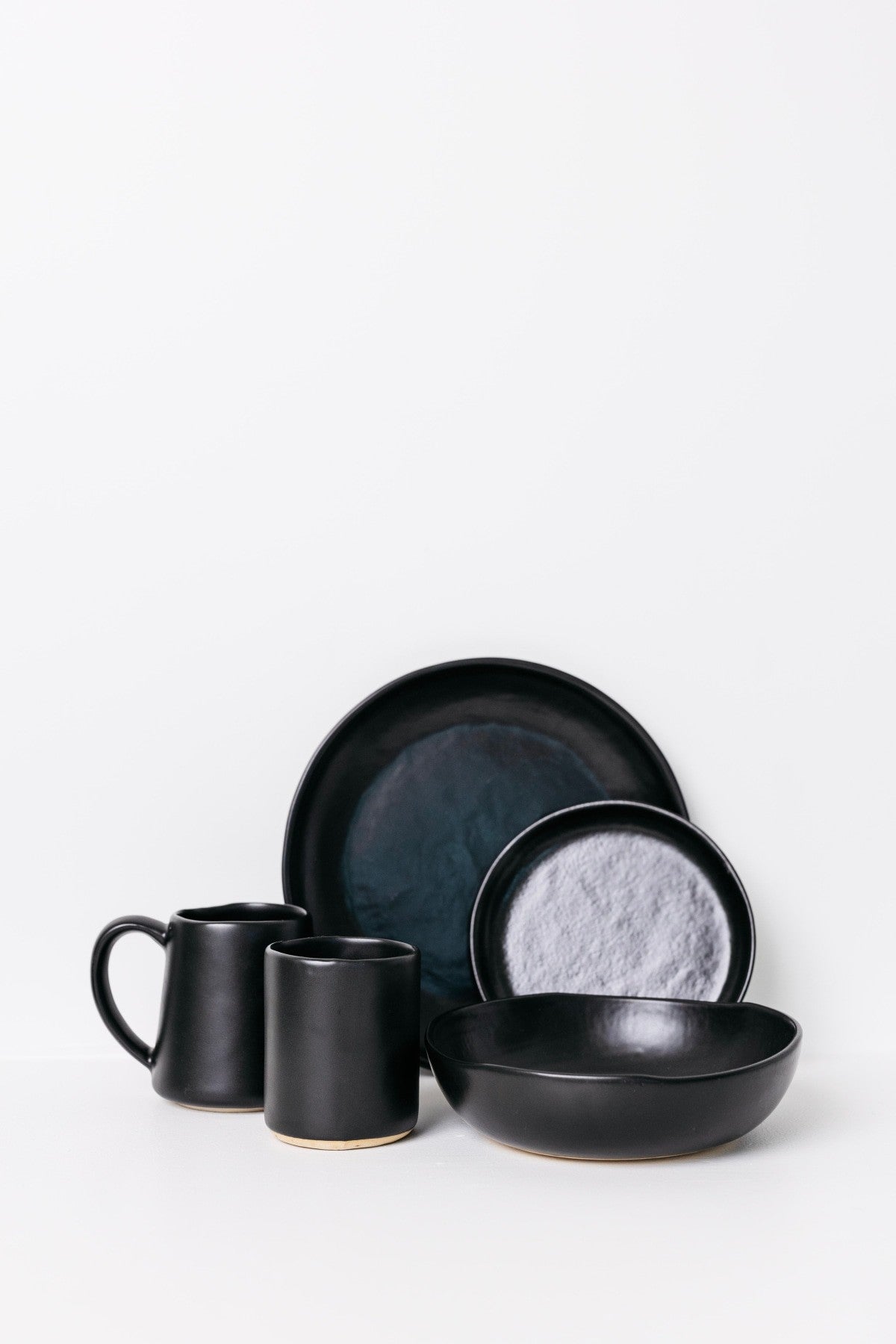 Dusk Appetizer Plate - Matte Black - Set of 6