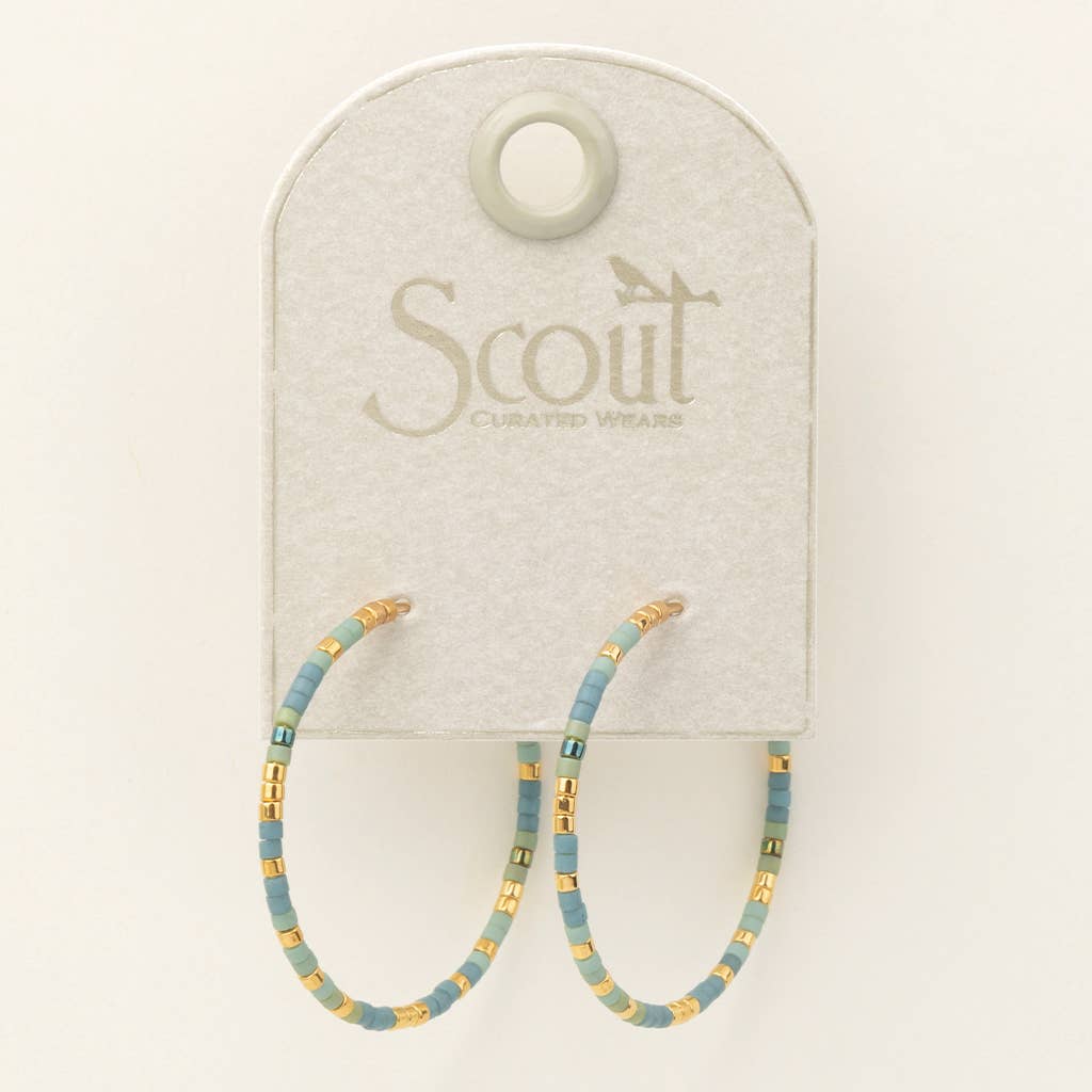 Chromacolor Miyuki Small Hoop - Turquoise Mint/Gold