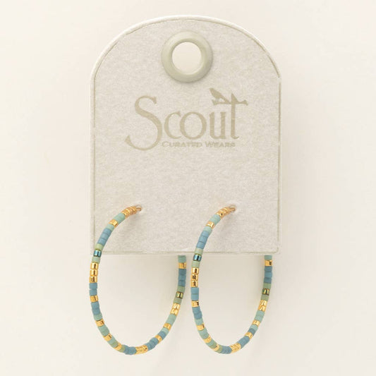 Chromacolor Miyuki Small Hoop - Turquoise Mint/Gold