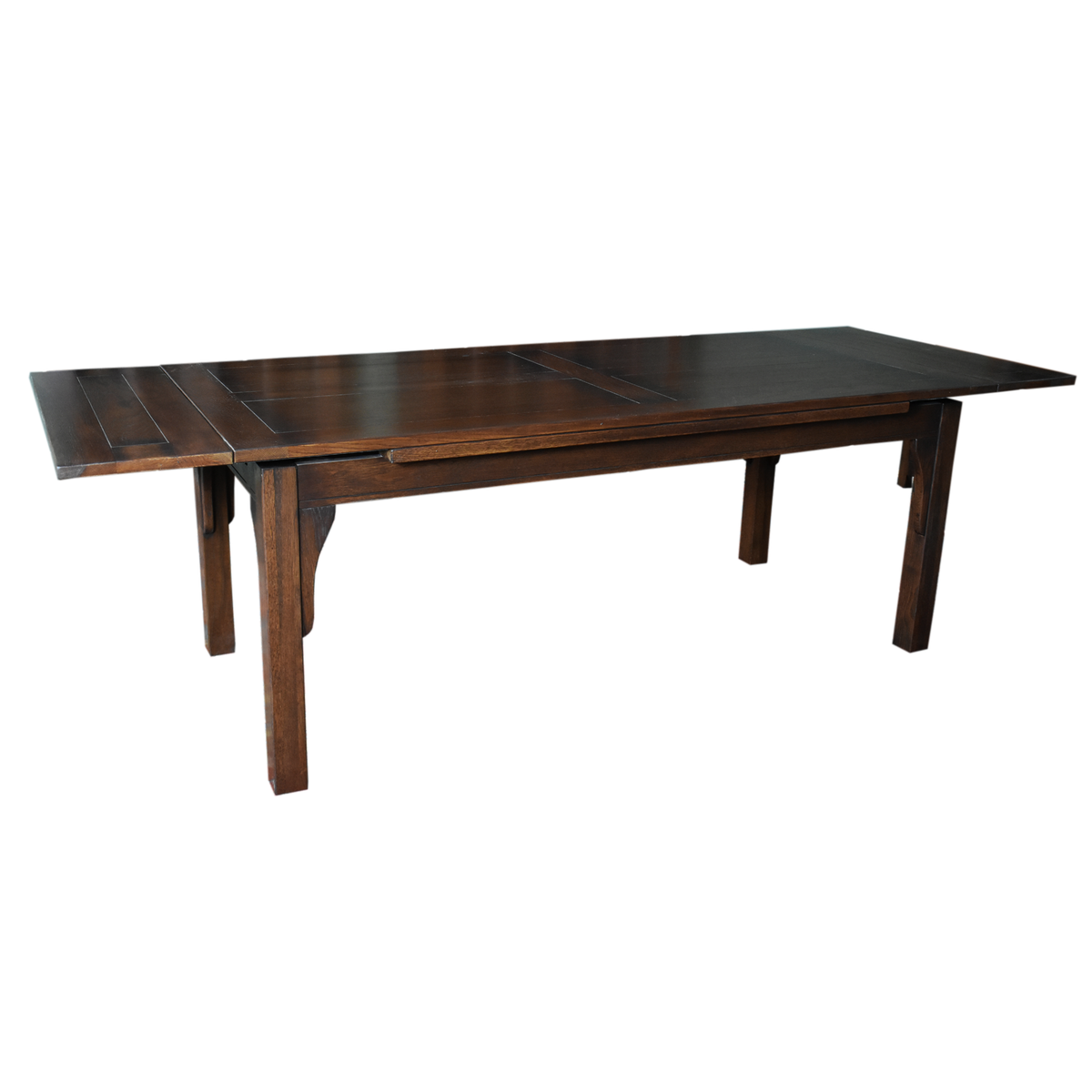 Mission Style Oak Stow Leaf Dining Table (2 Colors Available)