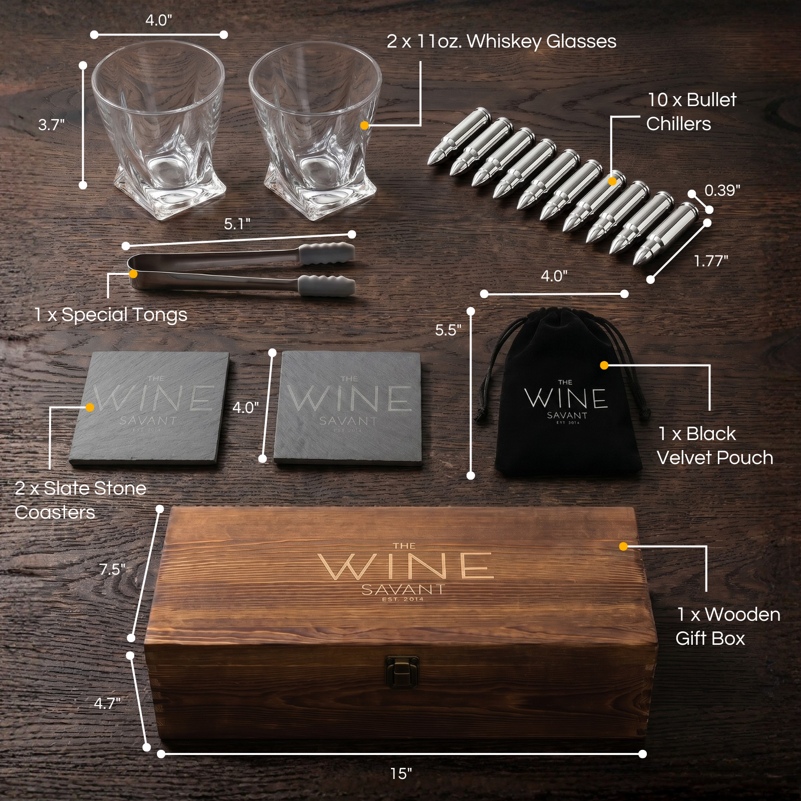 Luxurious Whiskey Bar Gift Set Premium Barware Gift Elegant Drinkware Collection