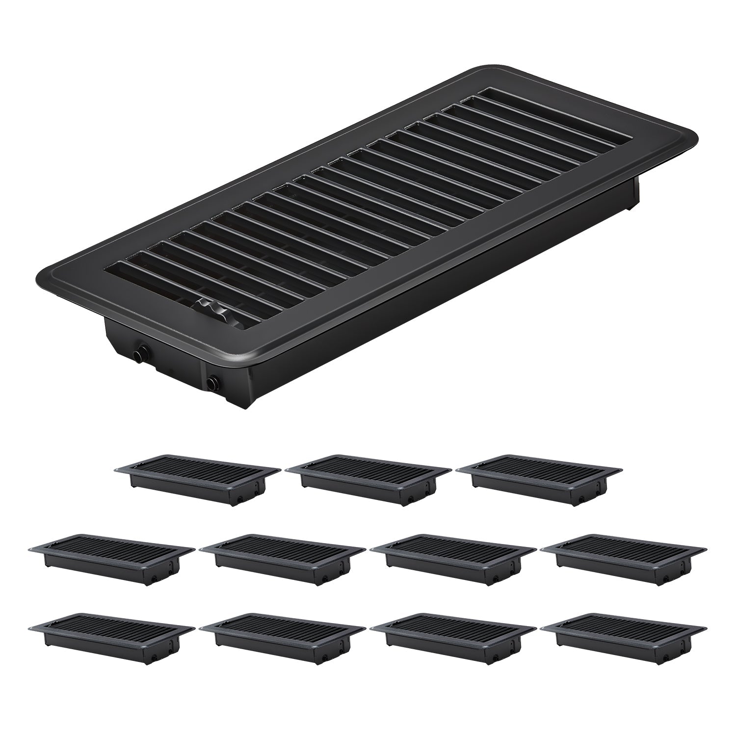 Floor Registers 4 x 10 Inch 12-Pack Iron Floor Vents for HVAC Vent Grilles