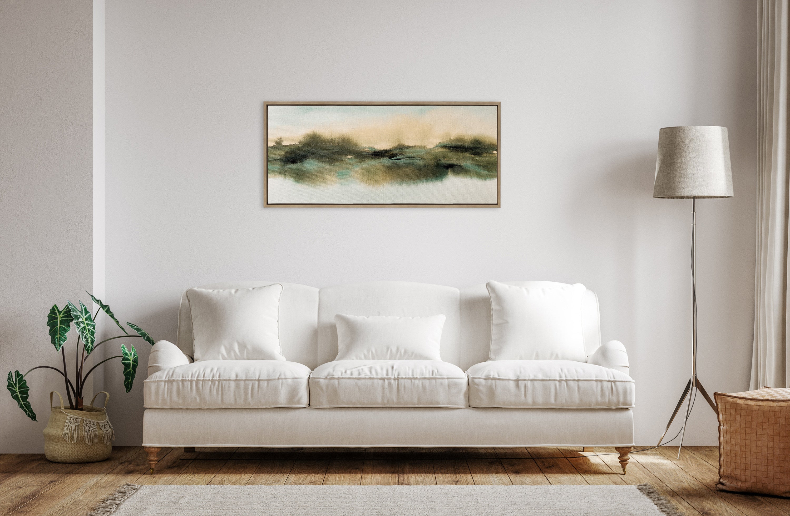 Sylvie Tranquil Meadows Framed Canvas by Amy Lighthall