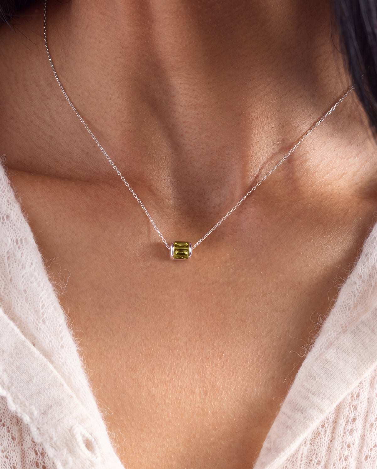 August Birthstone Precious Pendant Necklace